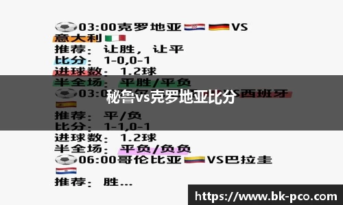 秘鲁vs克罗地亚比分