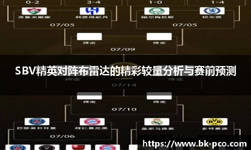 SBV精英对阵布雷达的精彩较量分析与赛前预测