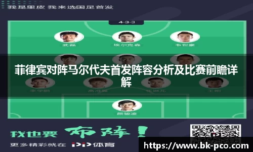菲律宾对阵马尔代夫首发阵容分析及比赛前瞻详解